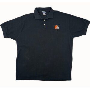 Reebok Black Cleveland Browns Polo Shirt Size 3XLT NFL Apparel